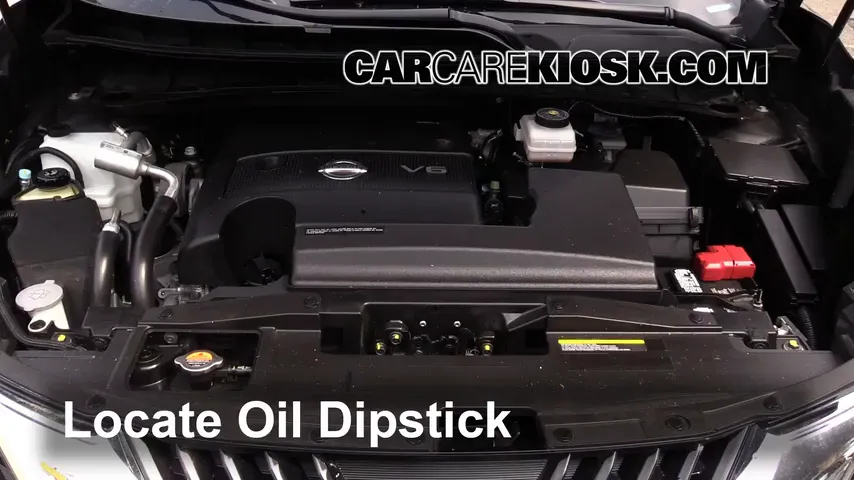2015 Nissan Murano Platinum 3.5L V6 Oil Check Oil Level